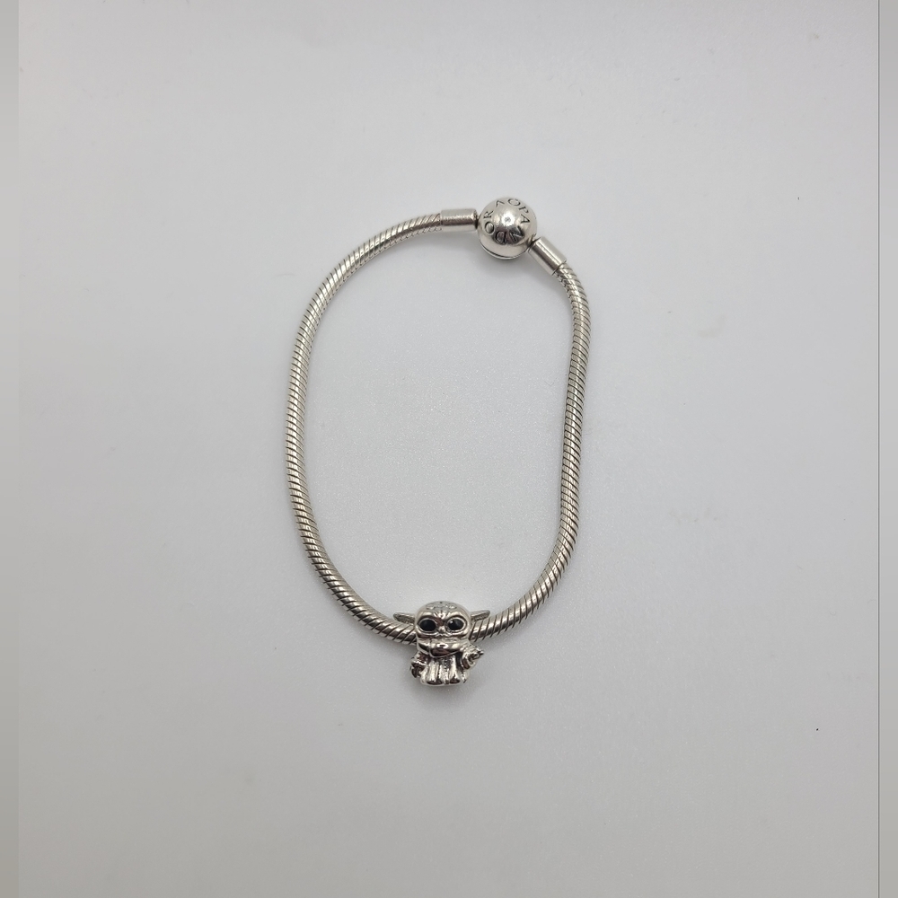 Sterling silver The Mandalorian Grogu baby yoda charm - New
